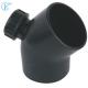 Black HDPE Drainage Fittings Siphonic 88.8 Degree Elbow With Inspection PN6 63mm 90mm 315mm