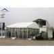 White PVC Roof Glass Wall Tents With Durable Wooden Flooring 10m * 20m