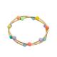 OEM Rainbow Colored Handmade Beads Bracelets 6mm 8mm brass plastic Material