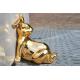 Mirror Gold Stainless Steel Rabbit Sculpture Modern Outdoor Decoration