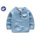 1/4 Buttons Boys Knit Pullover Sweater Relan Sleeves Chest Pocket Kid Clothes