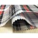 Yarned Dyed Fabric Synthetic Leather Fabric 0.4mm Transparent With Red / Black Grid