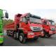 SINOTRUK SWZ 8x4 Sand Tipper Truck Special In Red Color HF12 Front Axles For 55 Ton