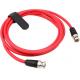 Red Color SDI Camera Cable , 12G BNC Coaxial Cable For 4K Video
