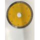 Yellow 4.5 Inch Continuous Rim Saw Blade For Porcelain Tile , 115mm Diamond Cutting Blades