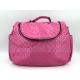 Pink Satin Quilted Tote Diaper Bags With Strap Easy Carry Big Capacity