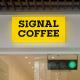 Acrylic Directional Led Coffee Shop Building Sign Light Box Waterproof