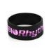 25MM wide black cheapest silicone bracelets black bands infill purple