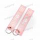 Polyester Alloy Playful Pink Keychain for Drivers Mix Match Floral/Kanji Patterns Instant Customization Lifetime Support