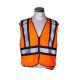 5 Points Mesh Orange Hi Vis Reflective Vest Fire Retardant For Men Workwear
