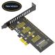 M.2 NVMe SSD NGFF TO PCIE X1 adapter card M Key interface card Support PCI Express 3.0 x1 Support NVMe SSD 2230-2242-2260-2280 Size