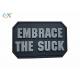 Embrace Suck Funny Tactical Hook PVC Rubber Patch For Tactical Backpacks
