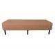 Genuine Leather Ottoman Footstool Vintage Checked Leather Bench