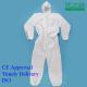 Full Body Disposable Surgeon Gown , 35 - 60 Gms Disposable Waterproof Coveralls