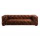 Distressed Chesterfield Vintage Leather Sofas With Buttons