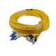 Indoor 12 Core Single Mode Fiber Optic Cable / LC FC Patch Cord With Good Durability
