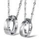 New Fashion Tagor Jewelry 316L Stainless Steel couple Pendant Necklace TYGN043