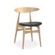 Modern Simple Design Solid Wood OX Horn Restaurant Dining Chair