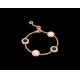   bracelet in 18 kt pink gold with mother of pearl and onyx