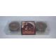 1)3pk Brown,Ivory and Orange decor glass tealight candle scented with unique