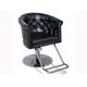 Custom Black Royal Salon Hair Styling Chairs U - Bar Footrest , Classic Design