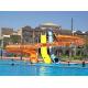 Hotel pool water tube slide straight fiberglass slide