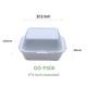 6 inch Bagasse Pulp Food Container Box for Fast Food Hamburg and Takeway Food