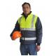 Functional Hi Vis Bomber Jacket High Visibility Winter Coats With Detachable