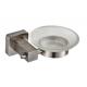 Soap Dish83402 (8159)-Square &Stainless steel 304&Brush &glass & Bathroom Accessories&kitchen,Sanitary Hardware
