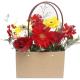 Customized Kraft Flower Paper Carrier Bags Paper Gift Bag