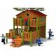 Small Wooden Playground Set Little Wooden Playhouse With Slide Toddler