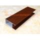 Modern Type Aluminum Window Frame Extrusions Smooth Edges Wood Grain Color