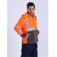 Hi Vis Orange/ Yellow Winter Work Jacket , OEM Cold Weather Fleece Jacket