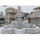 Angel And Lions Marble Water Fountains White Stone Carving Fountain Large Garden Decoration