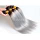 Natural Silver Grey Ombre Human Hair Extensions Straight Brazilian Virgin Hair