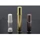 Golden Body Capacity 10ml Airless Pump Bottles Height 95mm With Shoulder Sleeve