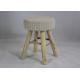 Living Room Woolen Yarn Top BSCI 60KG Leisure Stool