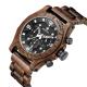 Wood Belt Multifunction Wrist ,wood watches for men ,3 ATM water proof .