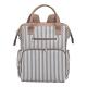 Striped Baby Diaper Bags 12*17*8 Inch With Detachable Shoulder Strap
