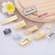 Pantone Handbag Metal Tags Rectangular Brass Engraved Name Plates 100pcs