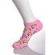 Make To Order Pink Nylon Running Socks With Cotton / Spandex / Elastane Materials