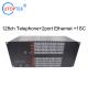 128 channel PCM Telephone/Ethernet Multiplexer over fiber, voice Multiplexer fxs/fxo to fiber optic converter