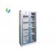 Glass Door Steel Cupboard H1850*W900*D400(MM) Blue Swing Cabinet For Office