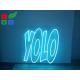 Illuminated LED Channel Letter Signs Shaped Soft Advertising Neon Light For Bar Sign