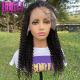 Borui Raw Virgin Malaysian Kinky Curly Unprocessed Human Hair 13x6 Lace Frontal Wigs