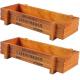 potting pots Wood Planter Box Wooden Succulent Planter Decorative  2 Pcs