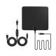 High Reliable 50 Mile Range Amplified Indoor Black ABS IEC HDTV Antenna