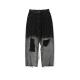 OEM MOQ 100pcs Black Ripped Jeans Fashion Men's Loose Pants Denim Manufacturer