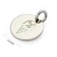 Customized Size Zinc Alloy Circle with Loop Hang Metal Logo Engraved on Both Sides