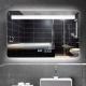 Hidden SS frame bathroom led lighted mirror Square Wall Decor Mirror in multicolour for living room